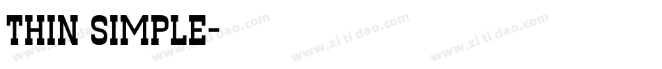 Thin Simple字体转换